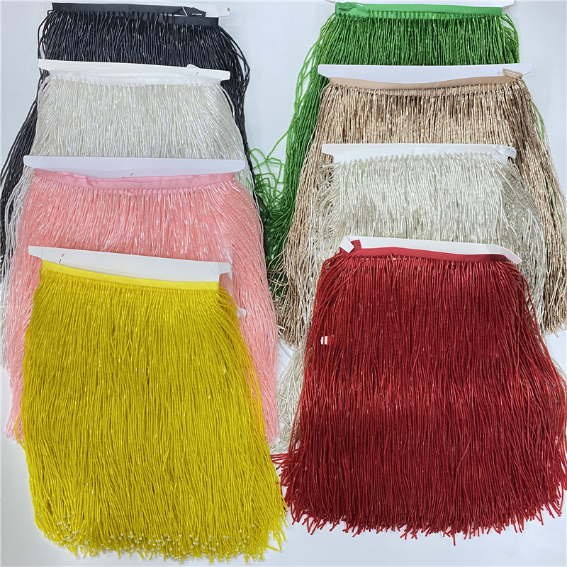 Beaded Trim Fringe - 2Metros/Nhiều 30Cm Cao Cấp Tua Rua