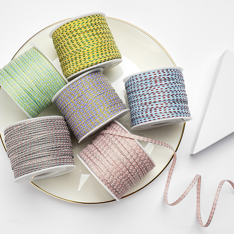 Velvet Ribbon Roll - 3Mm Hẹp Chấm Sọc Polyester Ruy