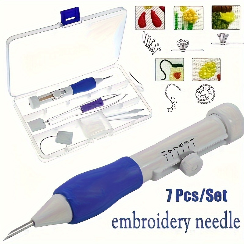 Embellish Knit - 7-Piece Embroidery Punch Needle Sewing Tool