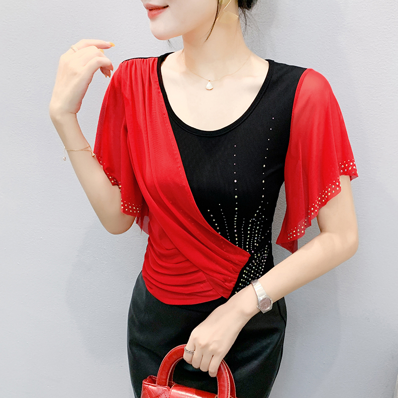 2025 Summer Women's Mesh Top:  - đánh giá và giá Beaded Trim Fringe