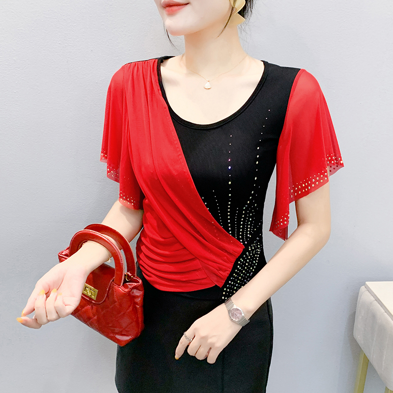 2025 Summer Women's Mesh Top:  - đánh giá và giá Beaded Trim Fringe