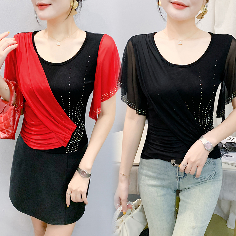 2025 Summer Women's Mesh Top:  - đánh giá và giá Beaded Trim Fringe