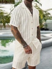 Men Crochet Knit 2 Piece Set L - đánh giá và giá Embellish Knit