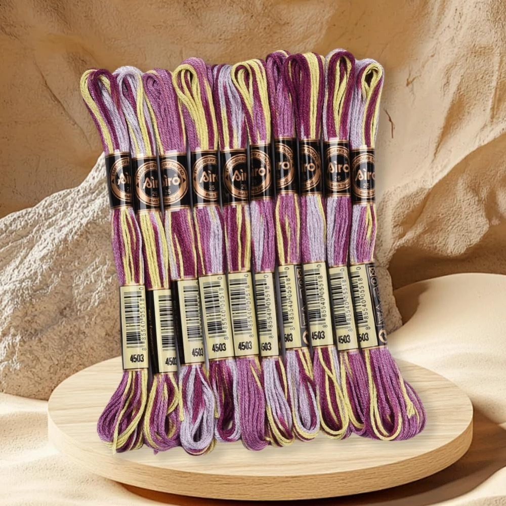 6 Strands Purple Variegated Em - đánh giá và giá Embroidery Embellishments