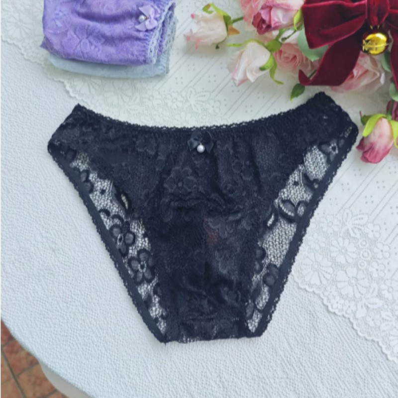 Sheer Sexy Man's Lace Panties  - đánh giá và giá Embroidery Embellishments