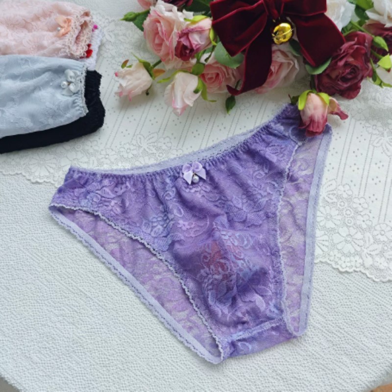 Sheer Sexy Man's Lace Panties  - đánh giá và giá Embroidery Embellishments