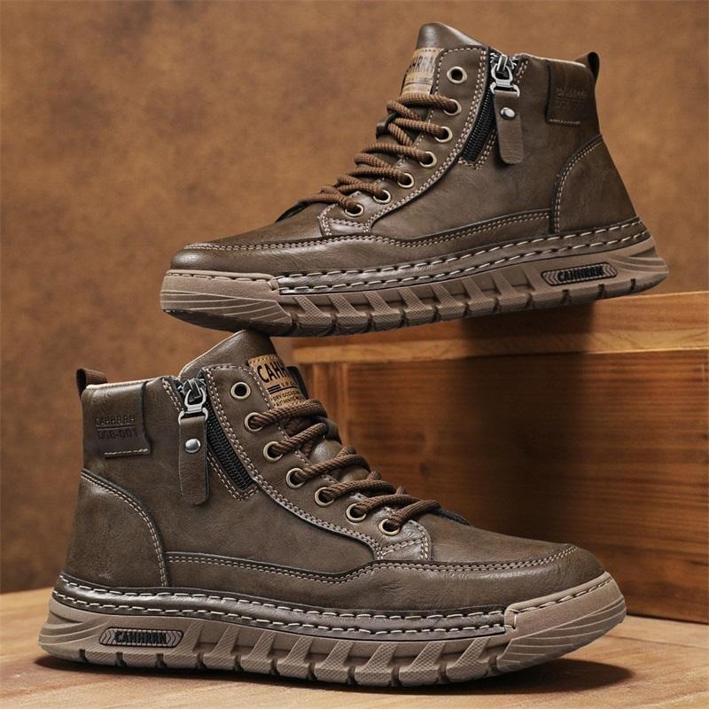 Men Leather High Top Ankle Boo - đánh giá và giá Guipure Lace Panel