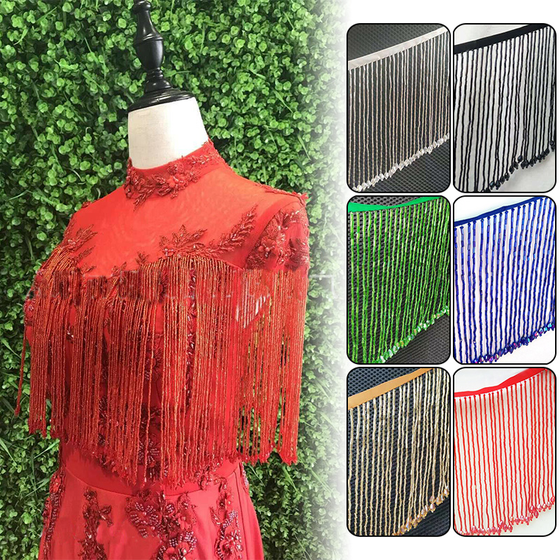 90x15cm Crystal Tassel Lace Be - đánh giá và giá Beaded Trim Fringe