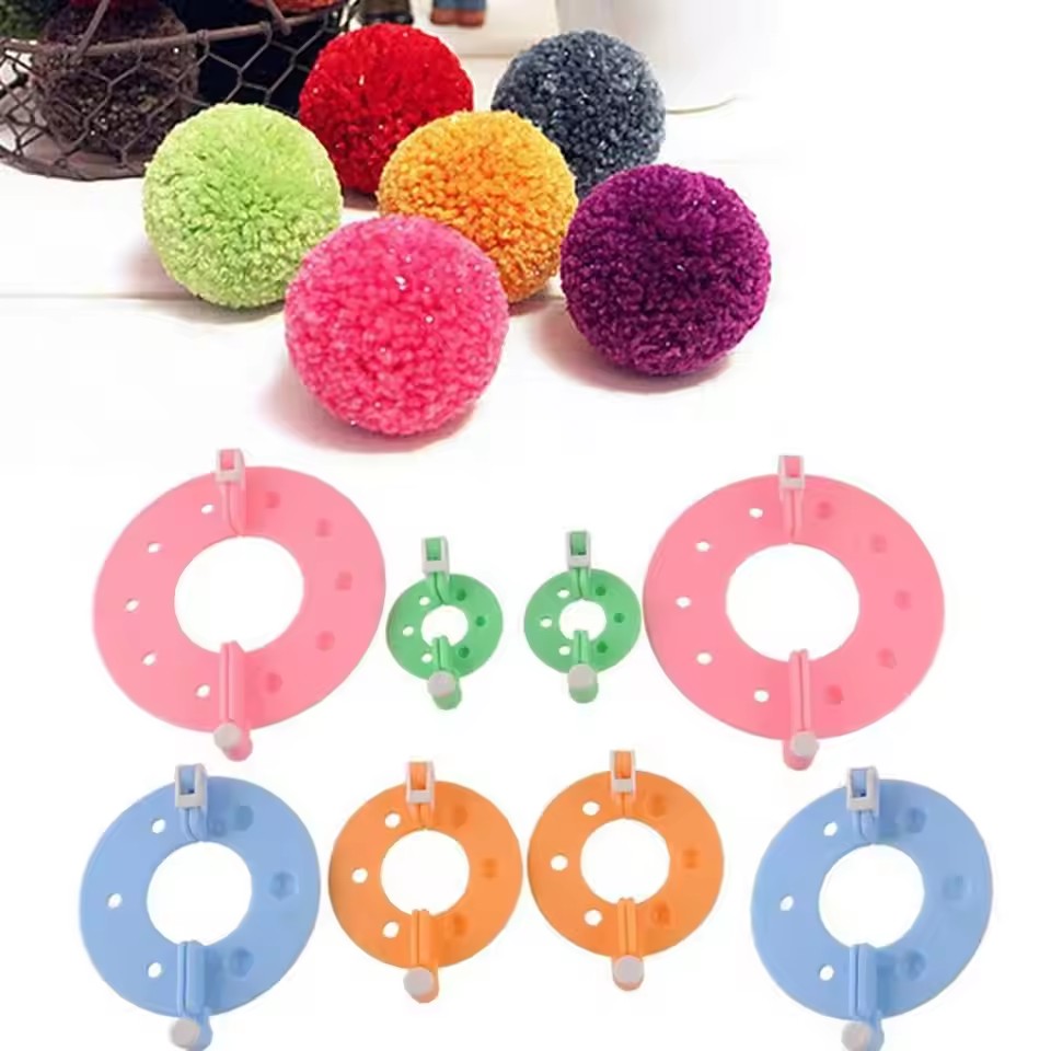 8PCS 4 Sizes Fluff Ball Weaver - đánh giá và giá Pom Pom Maker Tool