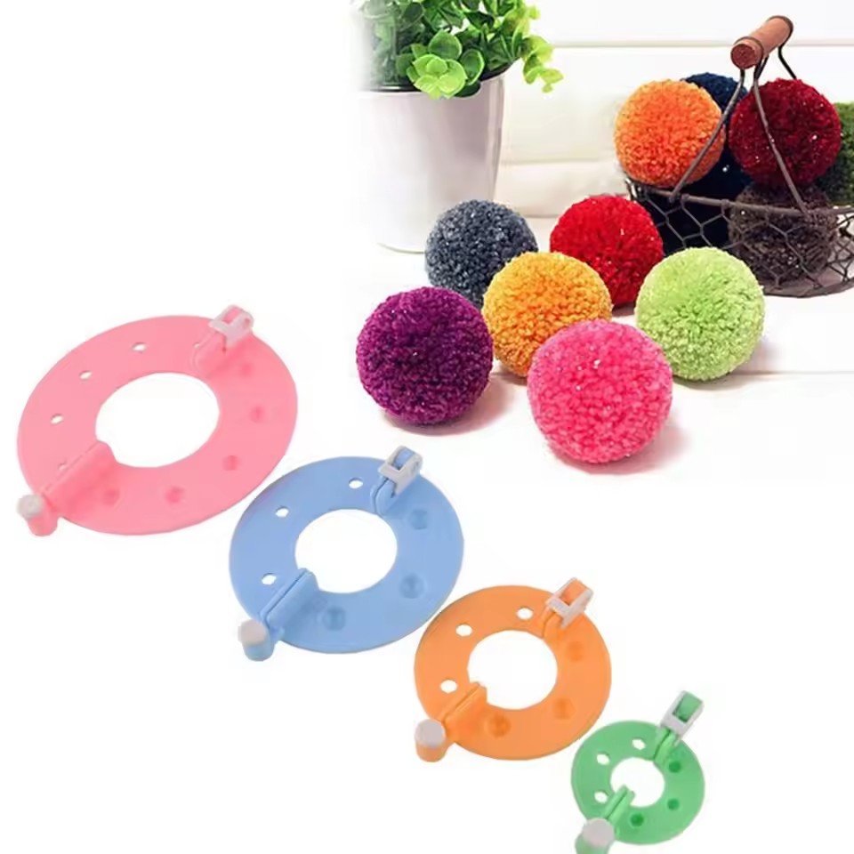 8PCS 4 Sizes Fluff Ball Weaver - đánh giá và giá Pom Pom Maker Tool