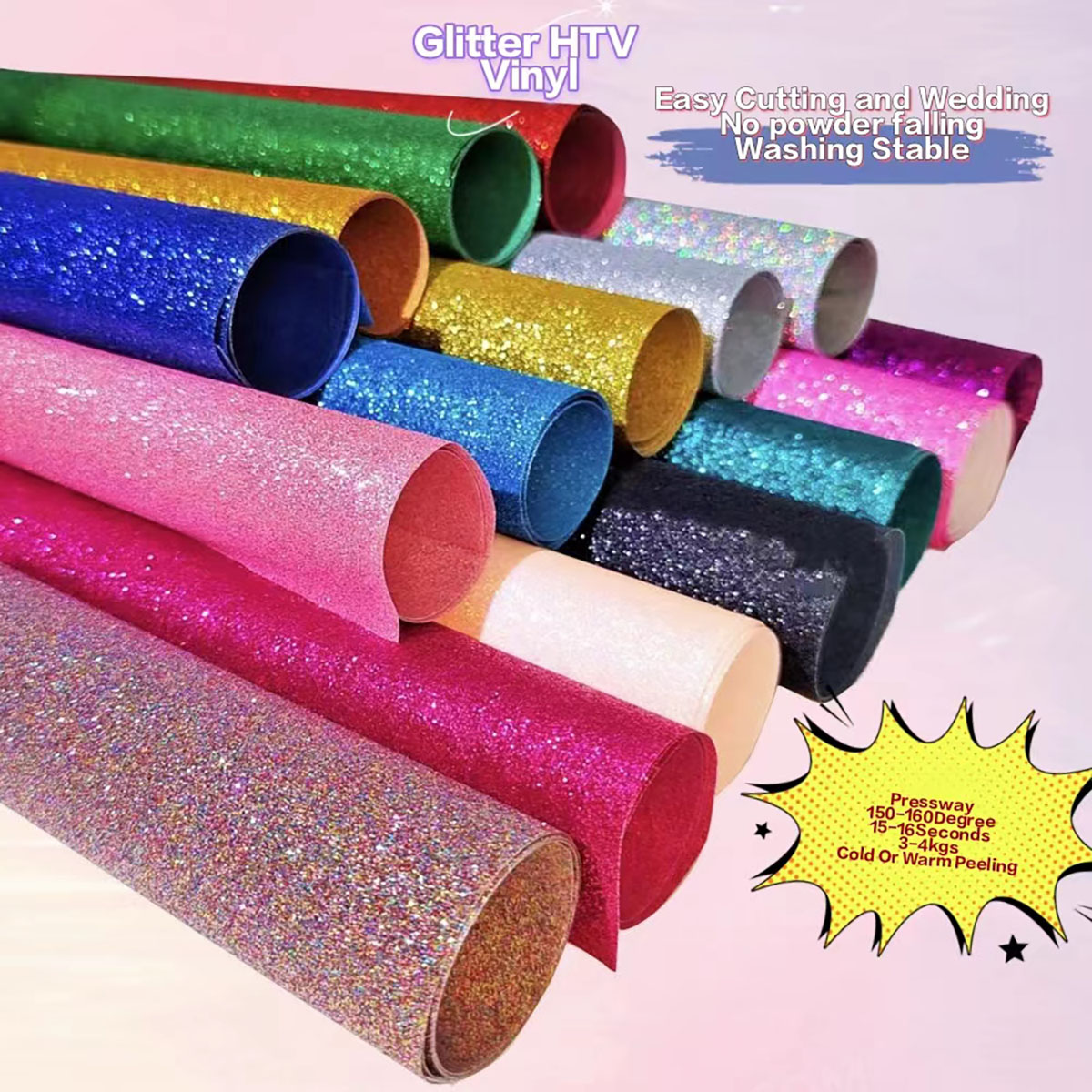 CHEONET HTV --- Glitter Heat T - đánh giá và giá Glitter Vinyl Roll