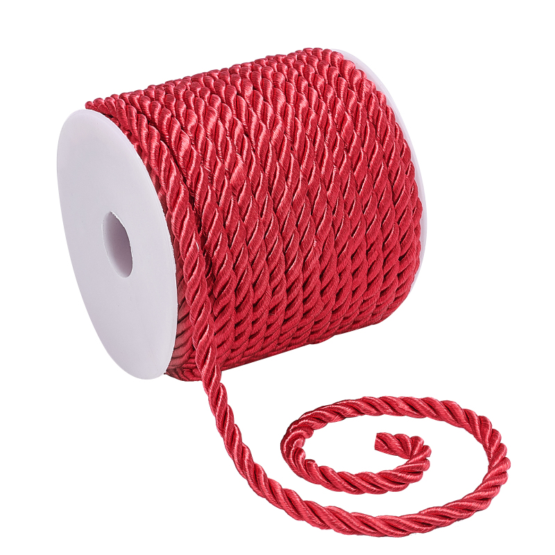 19.6 Yard Red Silk Rope 3-Ply  - đánh giá và giá Cord Trim Twisted