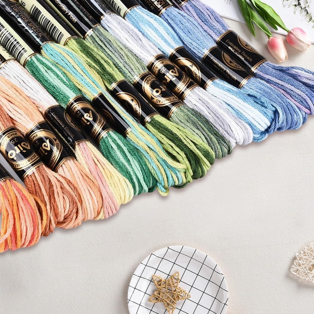 12 Skeins 105 Yards Cross Stit - đánh giá và giá Embroidery Embellishments