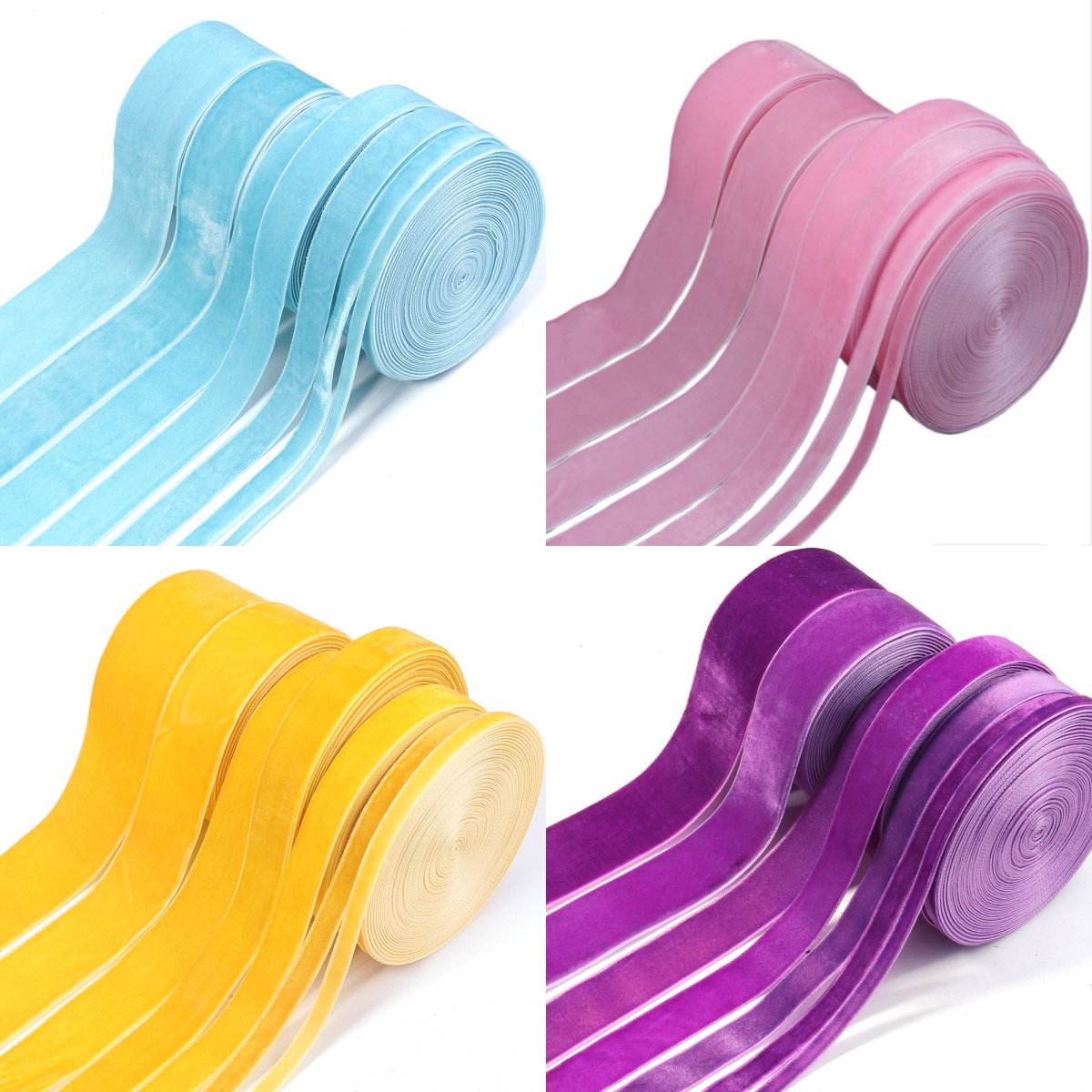 5-10yards/roll Velvet Ribbons  - đánh giá và giá Velvet Ribbon Roll