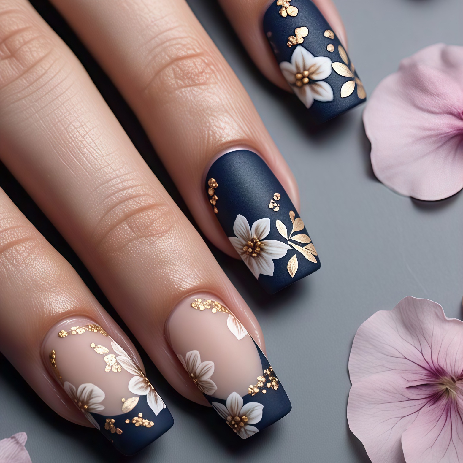 3D golden plated fake nails Me - đánh giá và giá Embroidery Embellishments