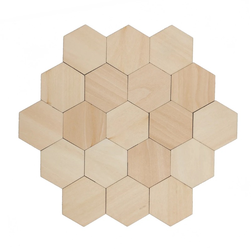10-120mm Wooden Hexagon Blank  - đánh giá và giá Craft Embellishment