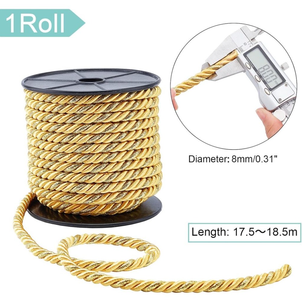 8mm Twist Cords 20 Yards Twine - đánh giá và giá Cord Trim Twisted