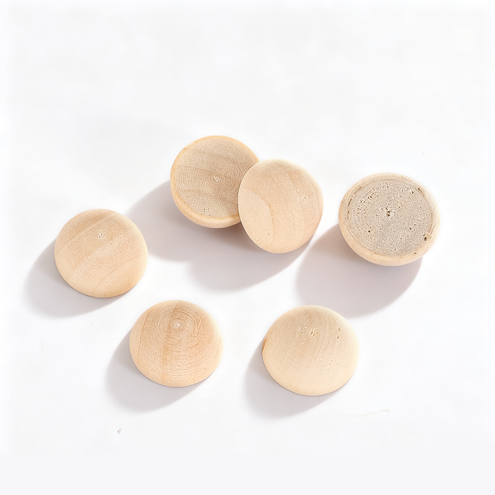120pcs 15mm Half Wood Balls Un - đánh giá và giá Craft Embellishment