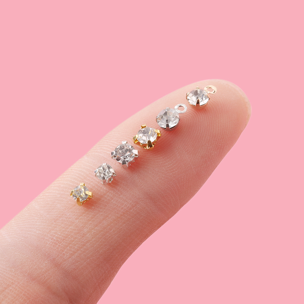 Bộ 50 Mini Ren Nút Bấm Dành Ch - đánh giá và giá Sew On Rhinestone